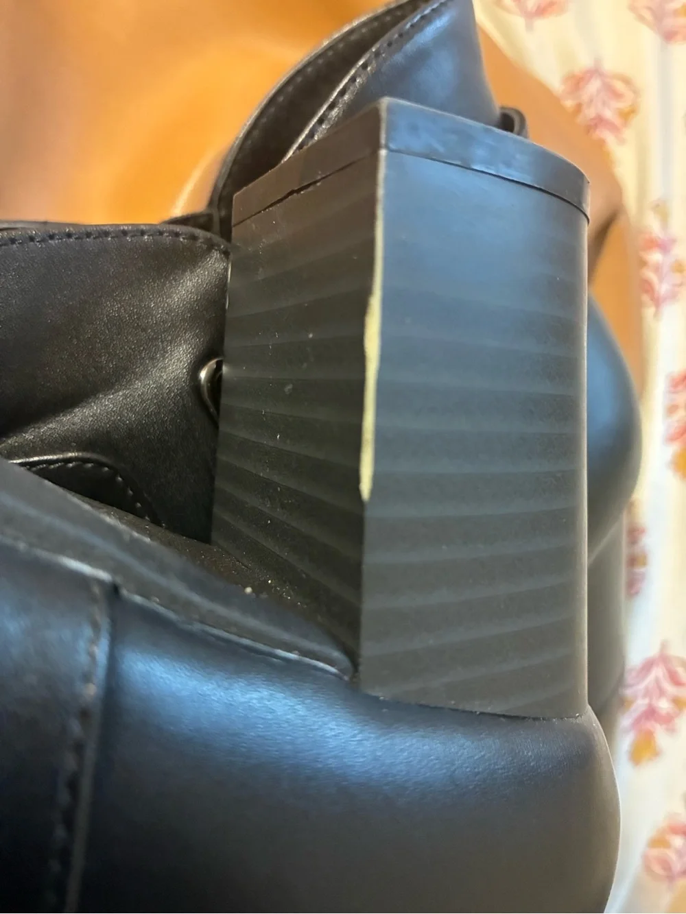 Giani Bernini Black Leather-Look Ankle Booties with Heel